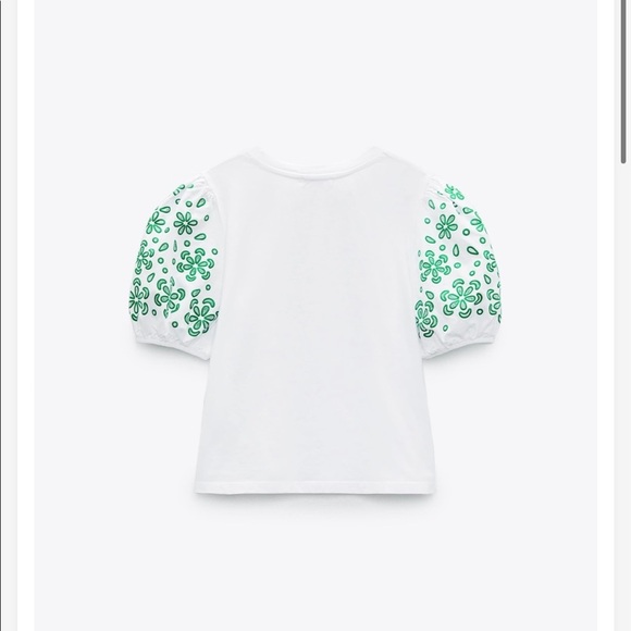 NEW Zara embroidery perforated shirt - Picture 2 of 8